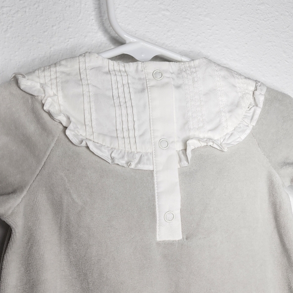 Janie and Jack Velour Sleeper One Piece Snaps Infant Baby 0-3 Months - Picture 5 of 8